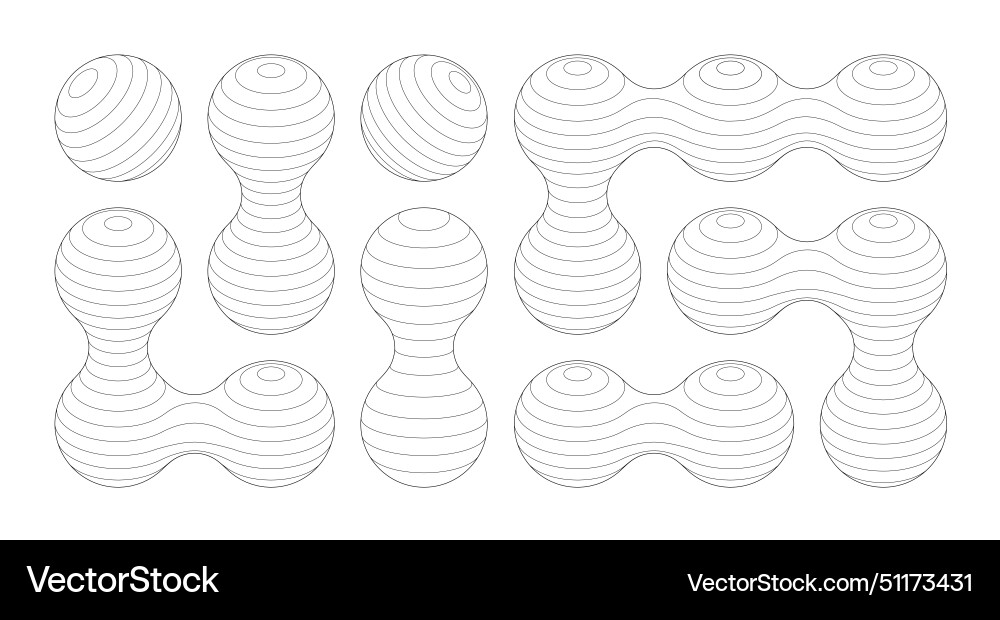 Digital globe 3d circles connected into soft Vector Image