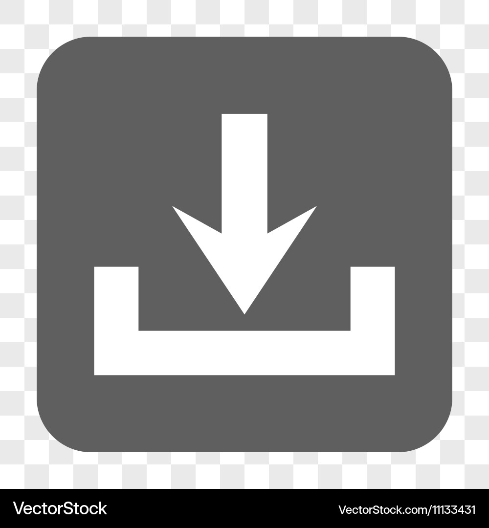 Downloads rounded square button vector image