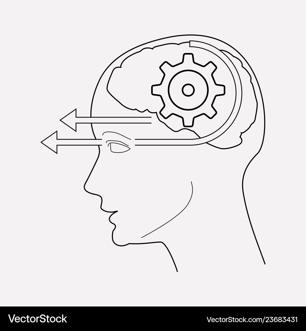 Forward thinking icon line element Forward thinking icon line element Vector Image