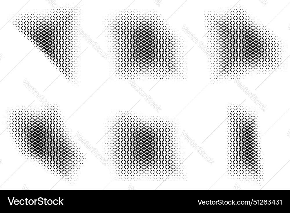 Halftone triangle pattern reprographic technique vector image