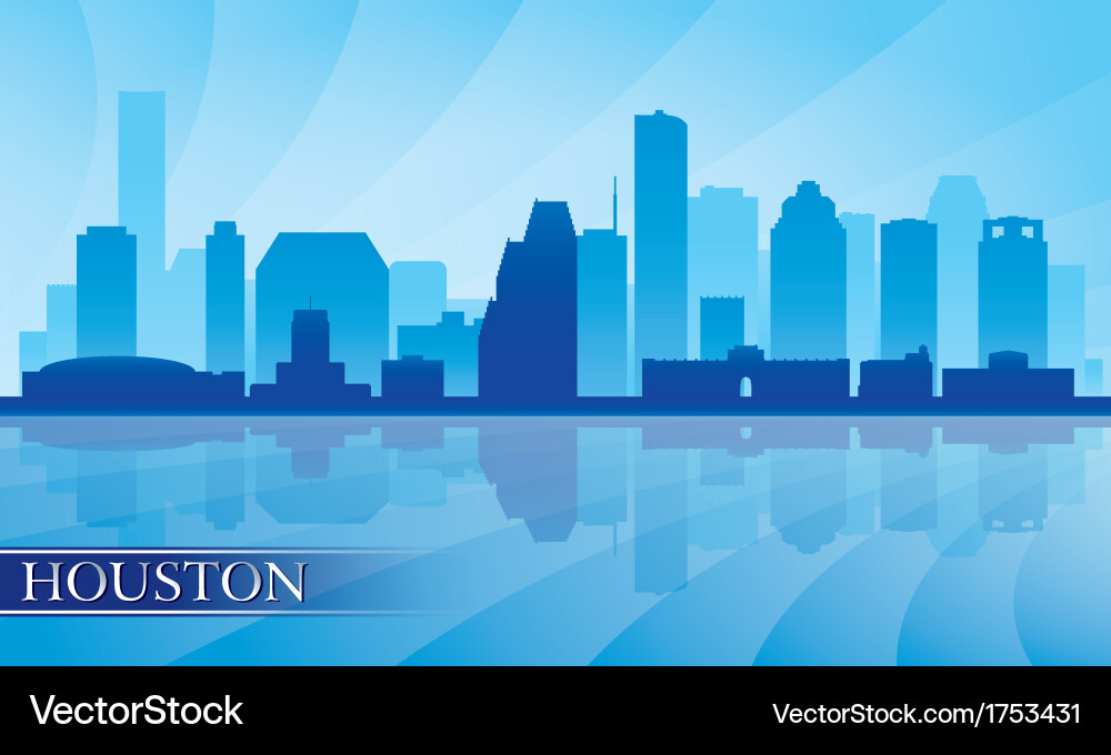 Houston Skyline Silhouette vector image