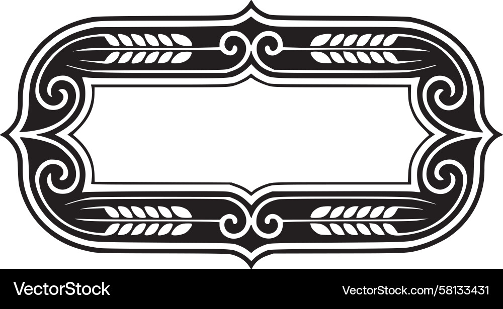 Intricate Scrollwork Frame Vector Image