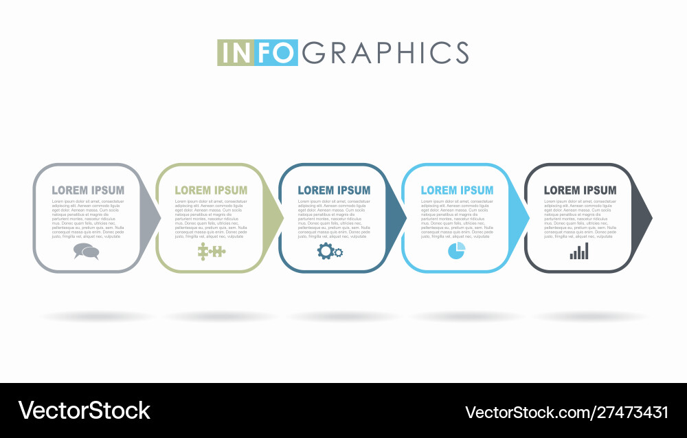 Modern Infographic Template - Data Visualization vector image