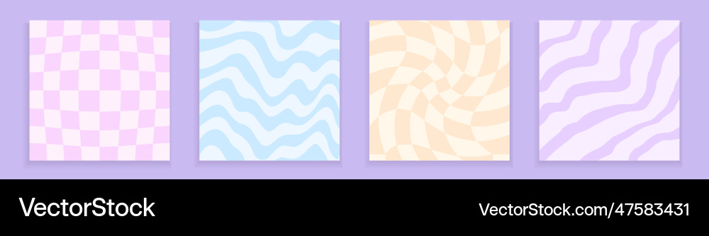Set of colorful square templates in 90s style y2k Set of colorful square templates in 90s style y2k vector image