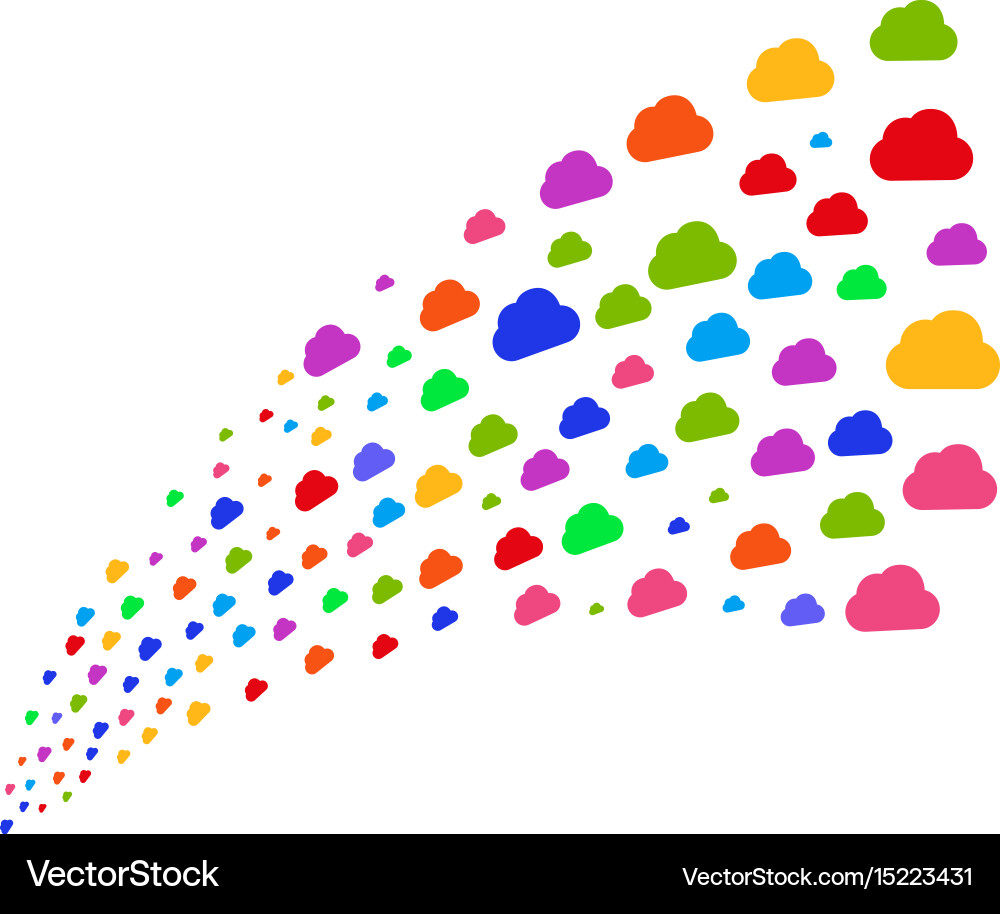 Source stream of cloud vector image
