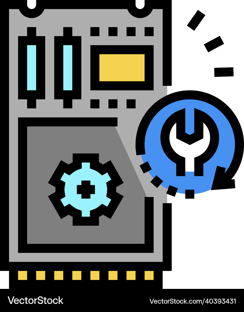 Ssd data recovery color icon Ssd data recovery color icon vector image