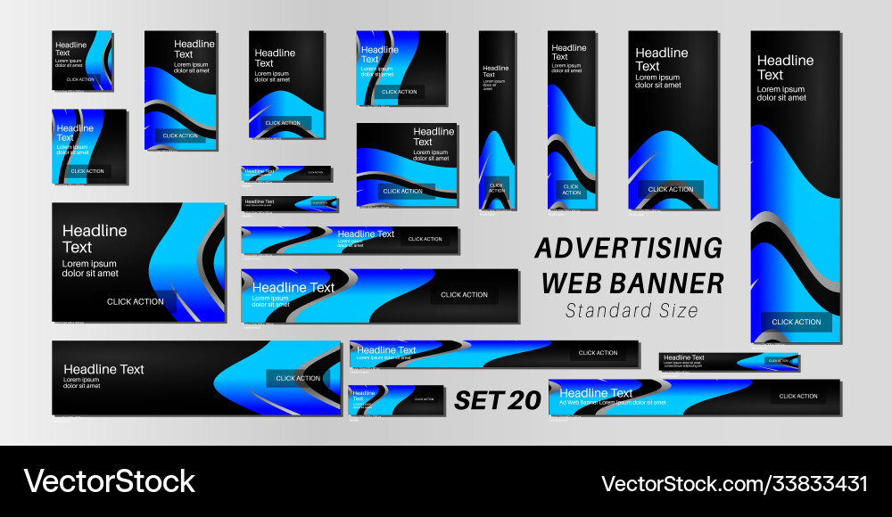 Web banner standard size abstract background Web banner standard size abstract background vector image