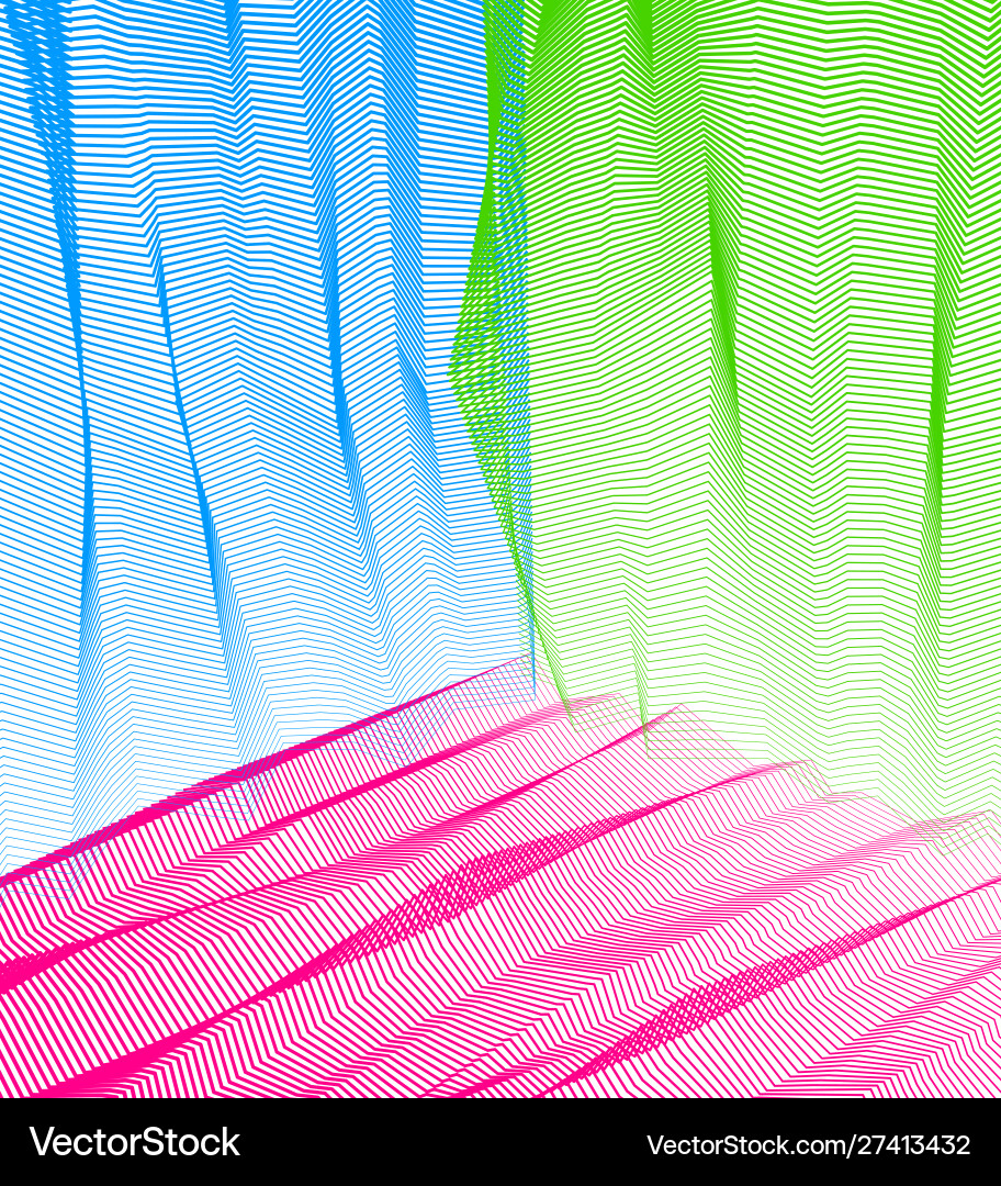 Abstract artistic background for design linear 3d Abstract artistic background for design linear 3d vector image