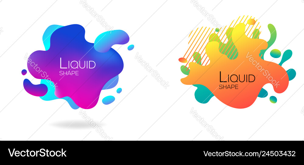 Abstract flowing liquid elements colorful forms Abstract flowing liquid elements colorful forms vector image