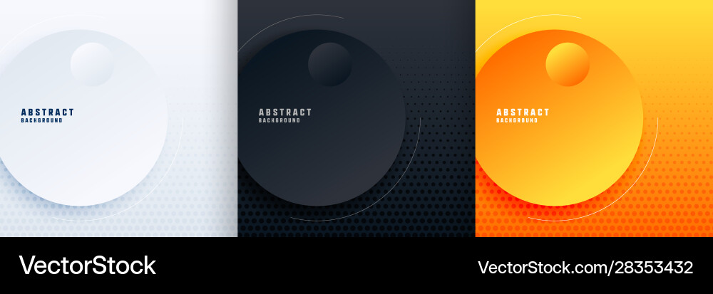Abstract minimal circles background in three vector image