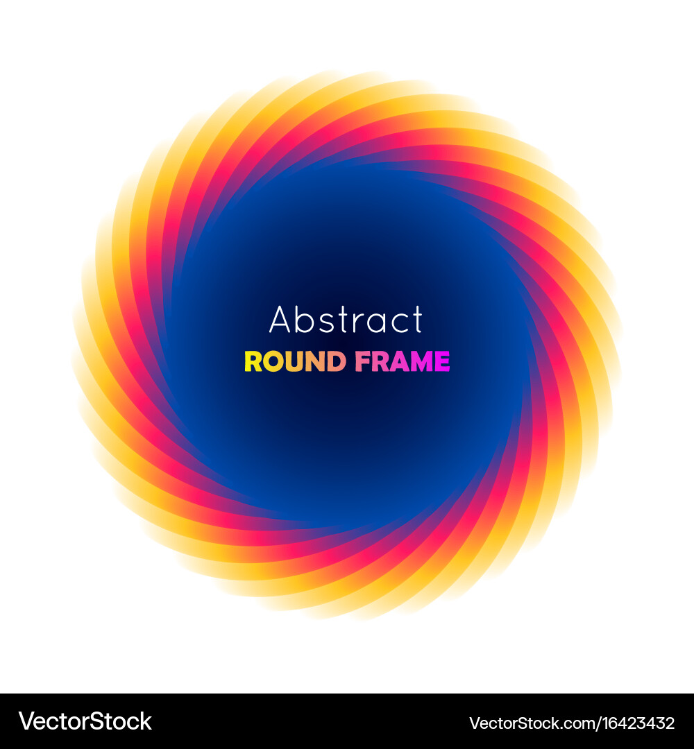 Abstract round frame gradient vector image