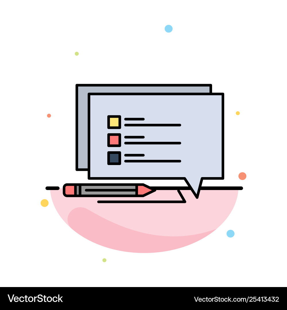 Chat sms message write abstract flat color icon Chat sms message write abstract flat color icon vector image
