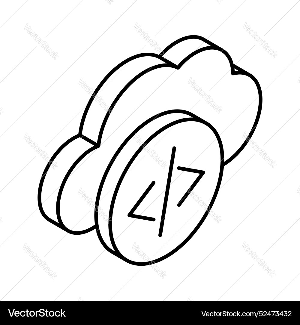 Cloud coding Vector Image
