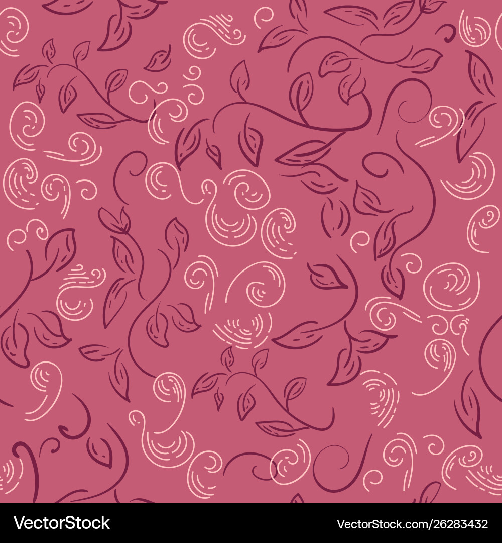 Cute leaf seamless pattern abstract print Cute leaf seamless pattern abstract print vector image