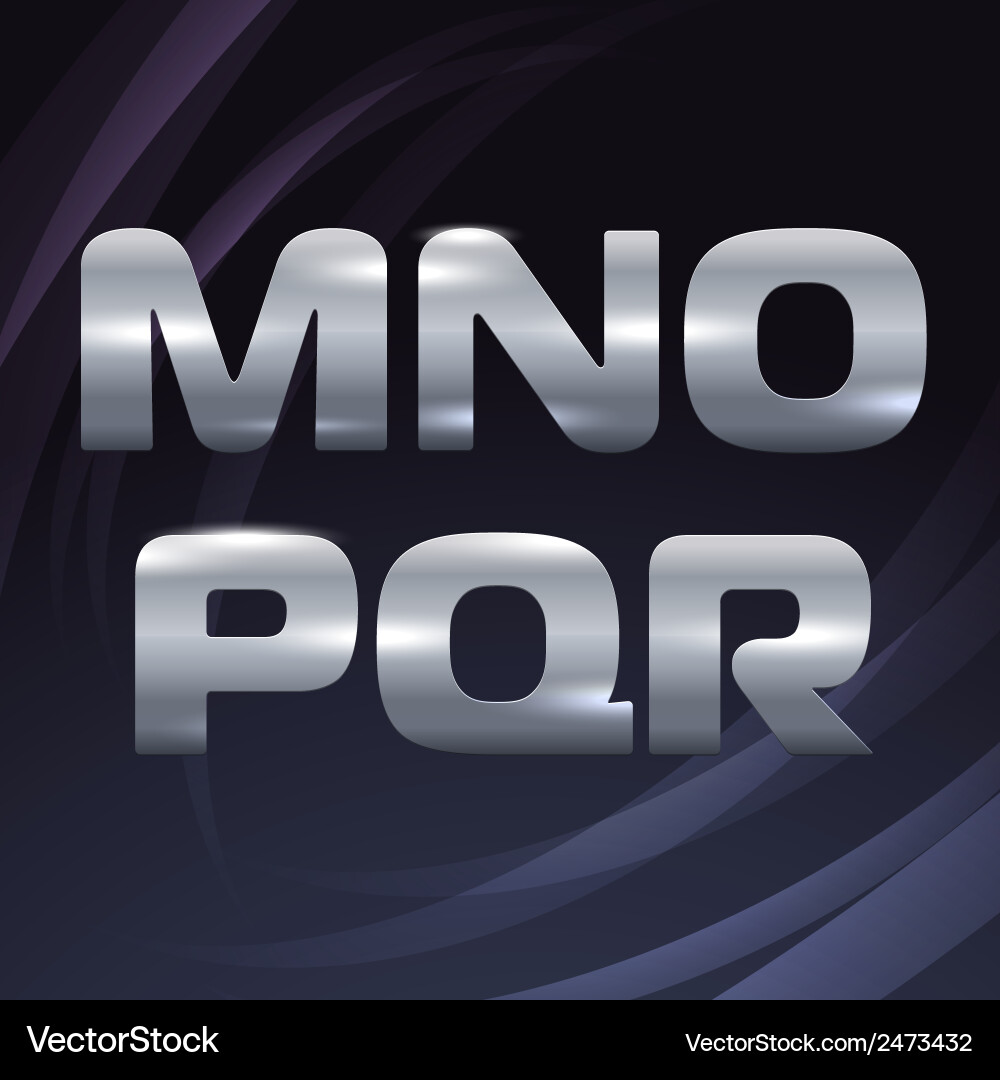 Dynamic Metallic Movie Font - Bold & Sharp Vector Image