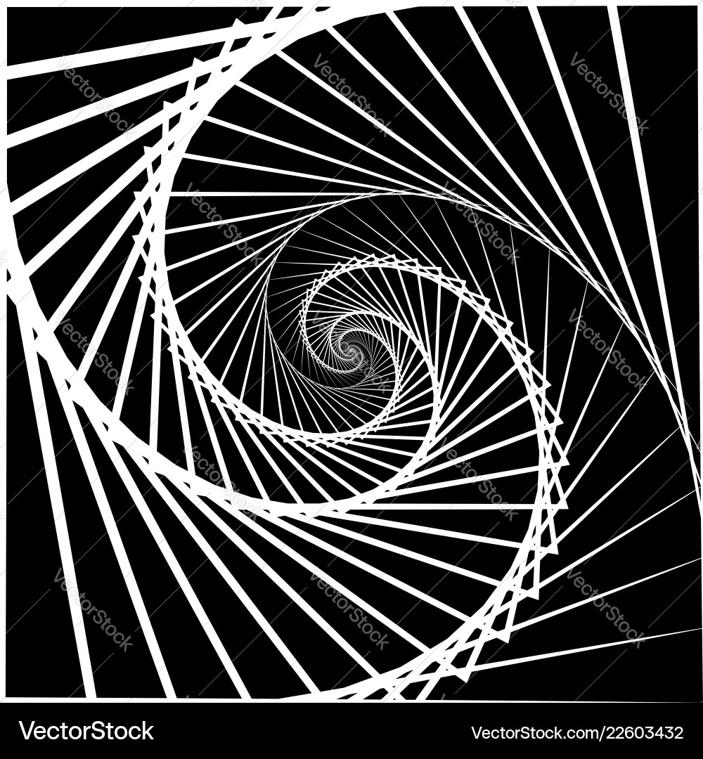 Inward rotating spirally squares abstract Inward rotating spirally squares abstract vector image