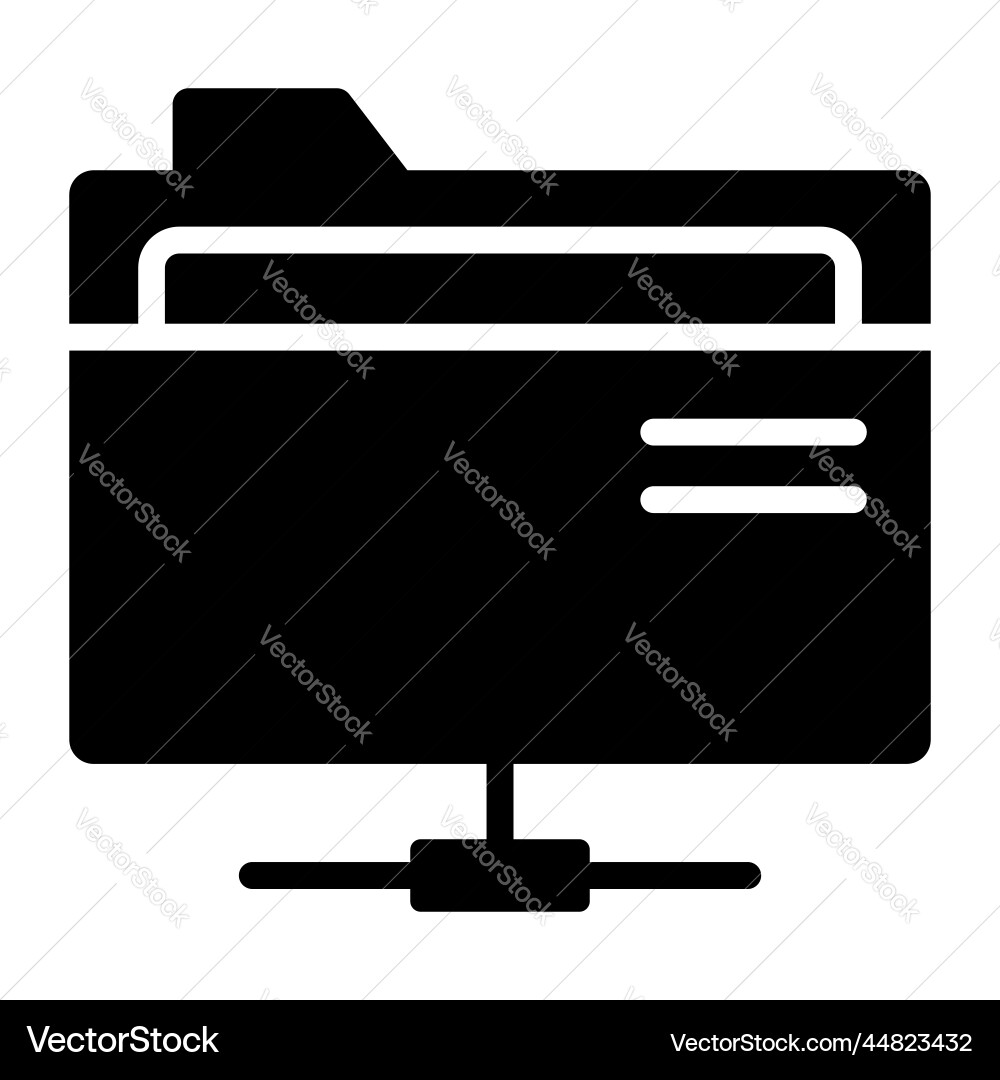 Network folder icon user interface as a simple vector image