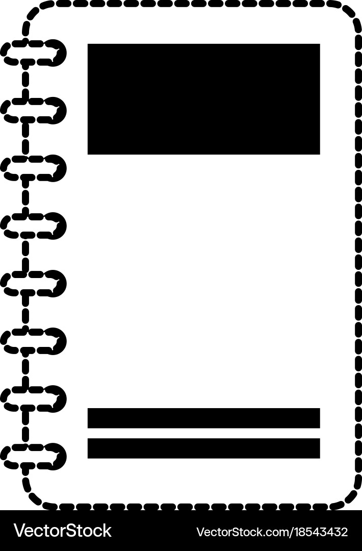 Notebook with tabs icon vector image