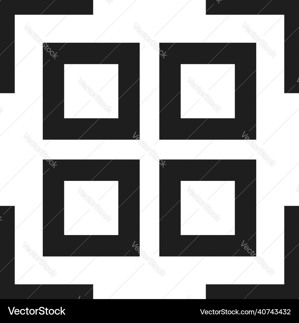 Qr code in flat black style image Qr code in flat black style image vector image