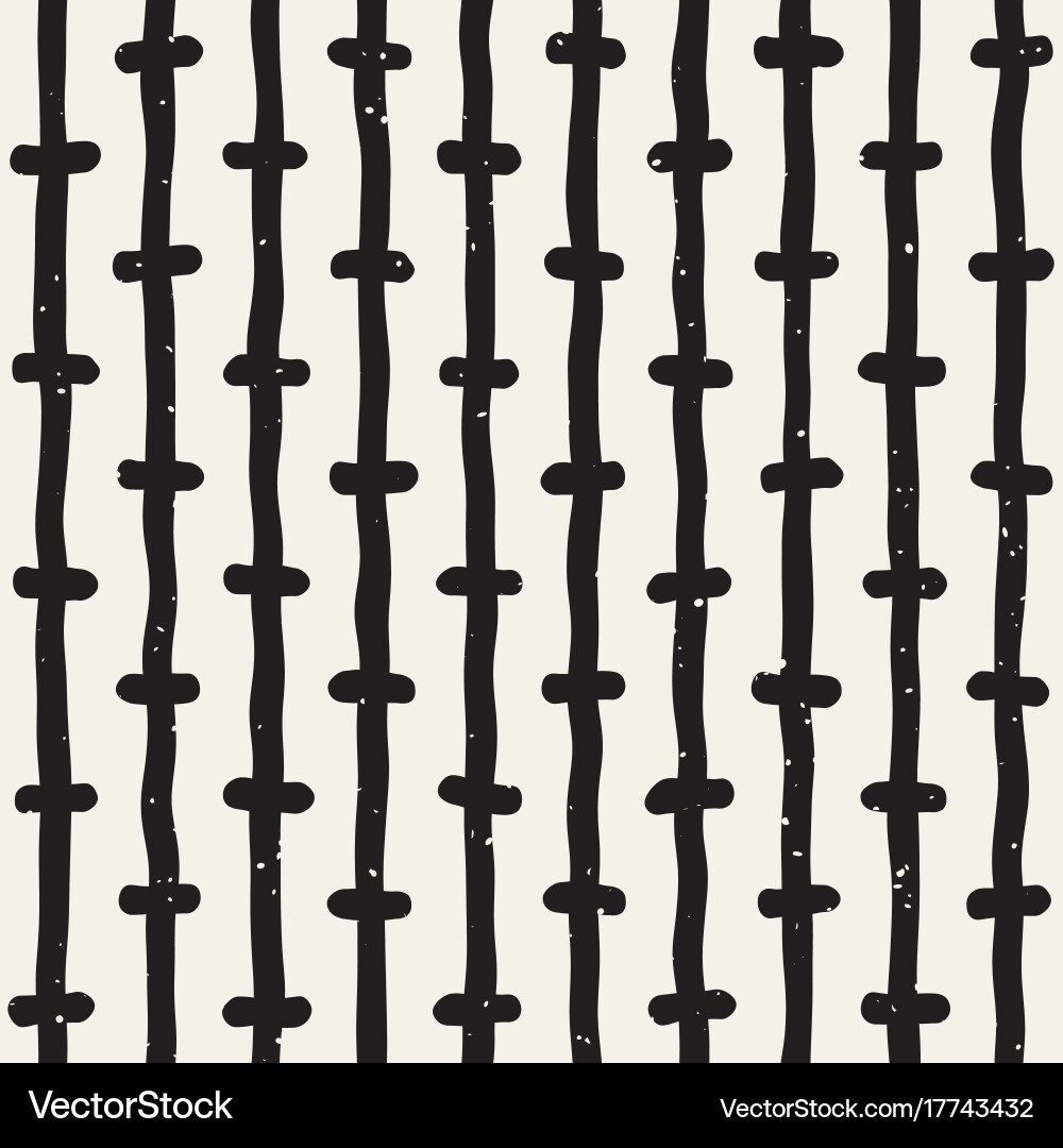 Seamless pattern with hand drawn lines abstract vector image