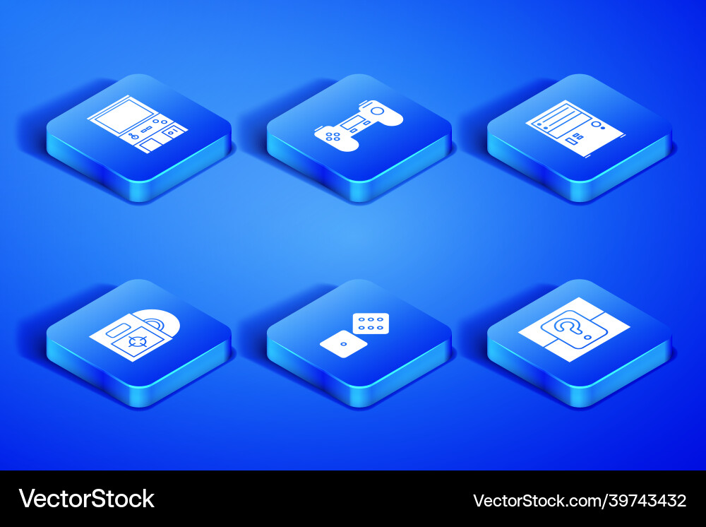 Set mystery or random box retro arcade game Set mystery or random box retro arcade game vector image