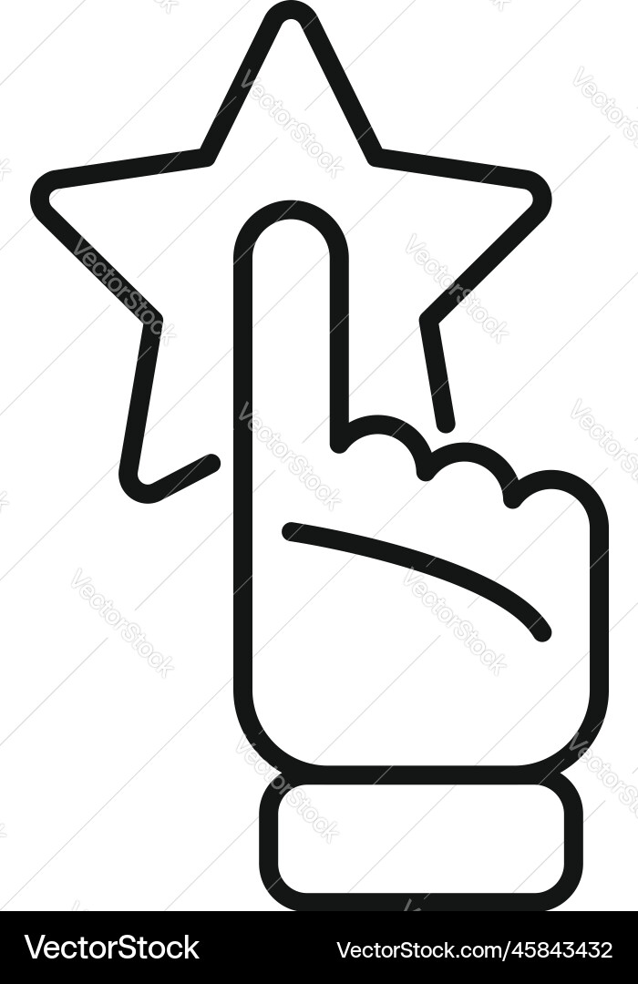 Star core values icon outline value Star core values icon outline value vector image