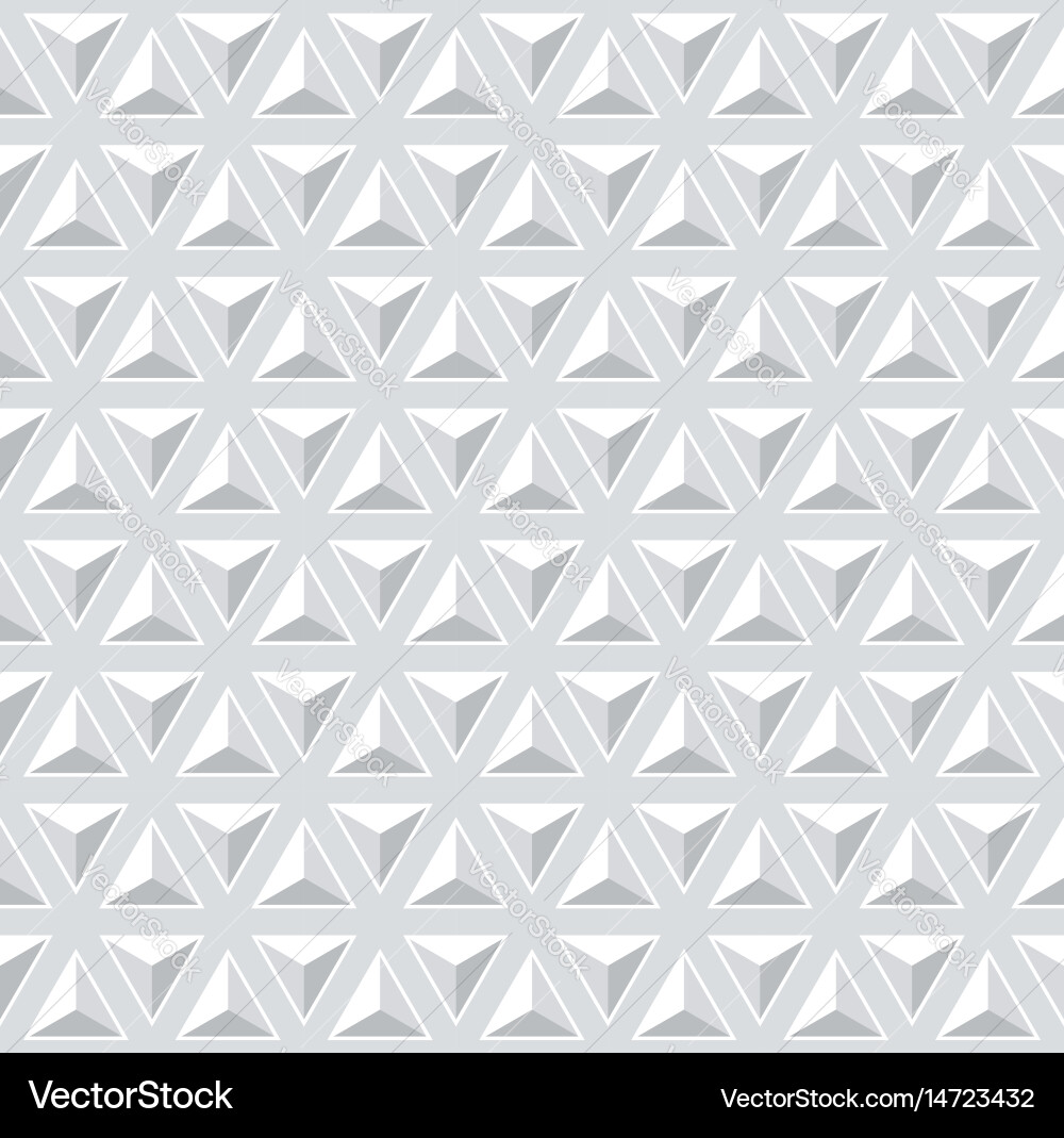 White 3D Triangle Pattern vector image