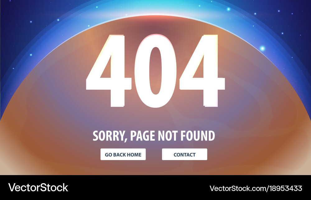 404 error with space on the background page vector image
