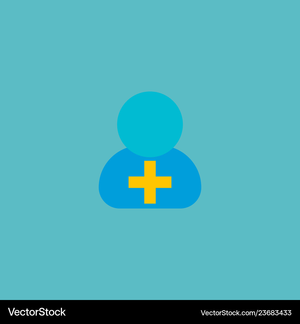 Add member icon flat element Add member icon flat element vector image