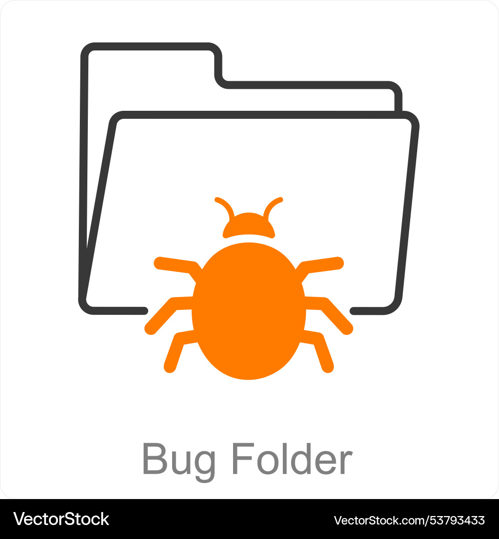 Bug folder vector image