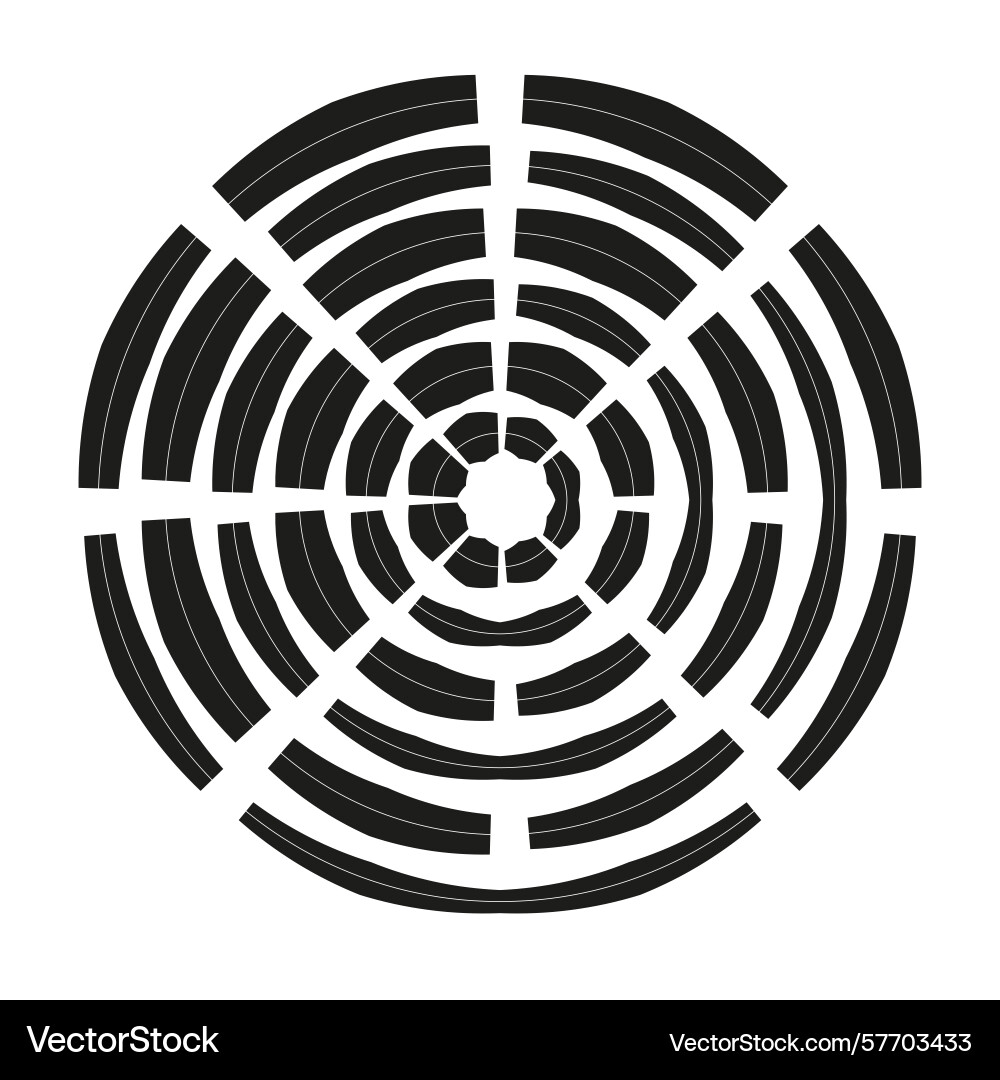 Circular maze pattern abstract labyrinth lines vector image