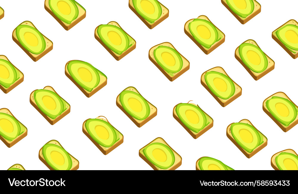 Endless array of trendy avocado toast in a clean Endless array of trendy avocado toast in a clean Vector Image
