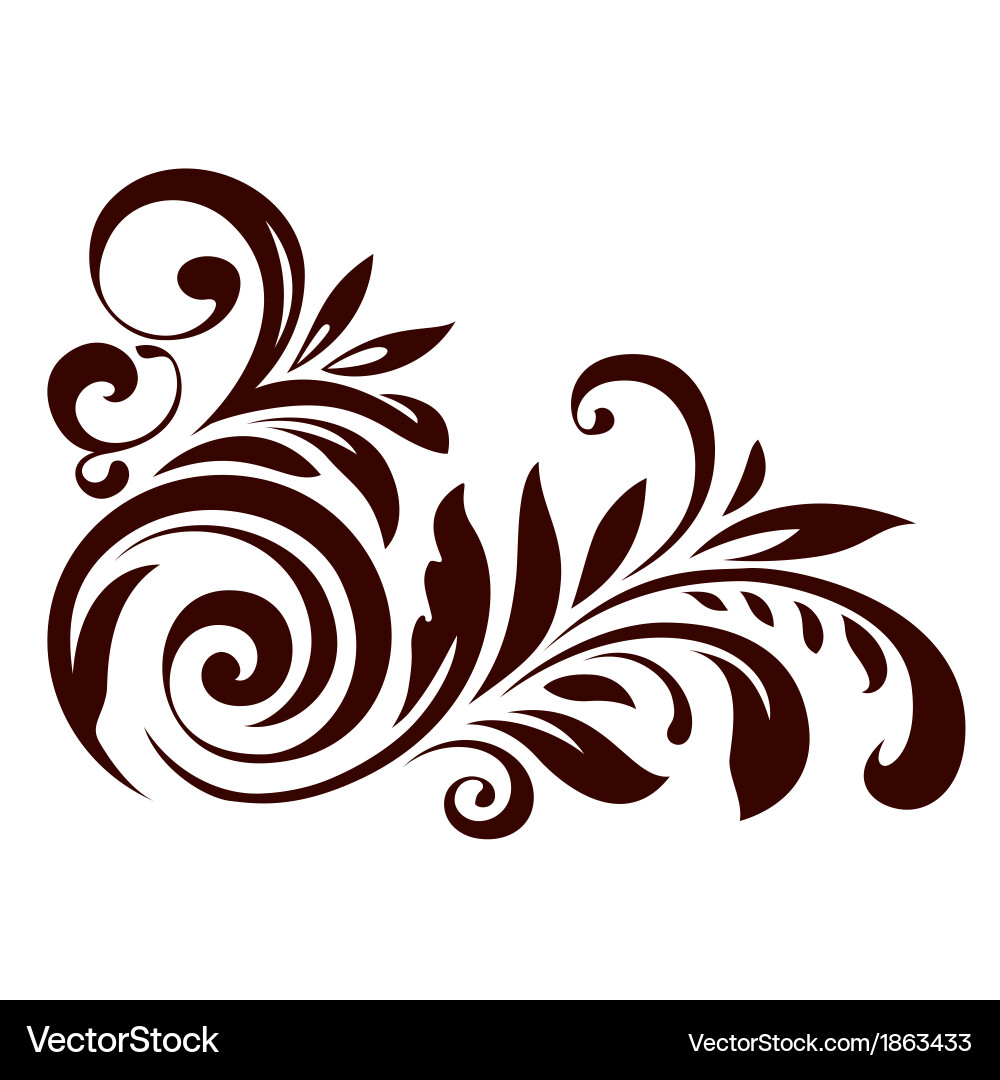 Floral element Royalty Free Vector Image - VectorStock