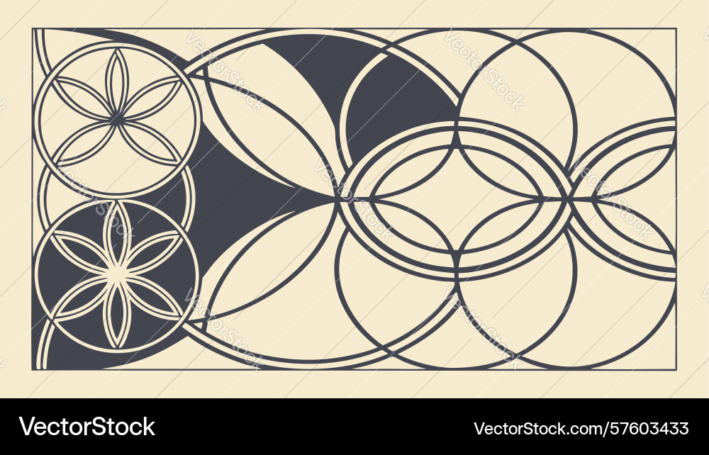 Geometric abstract pattern of interlocking vector image