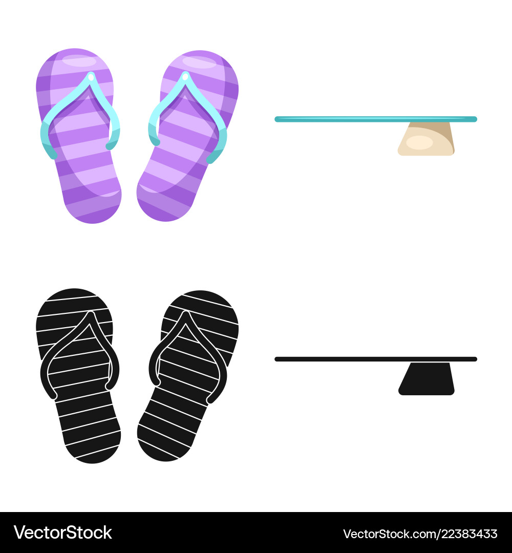 Isolated object of pool and swimming symbol vector image