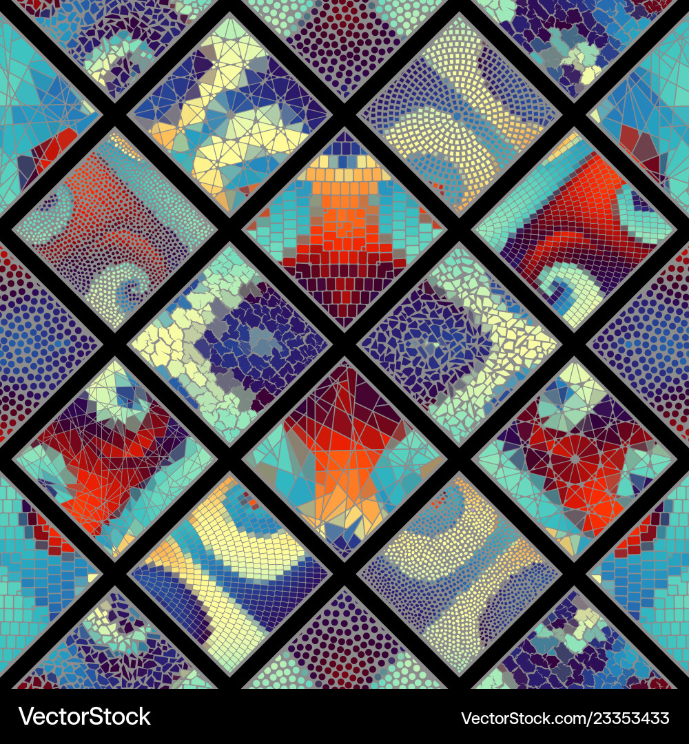 Mosaic art pattern image Mosaic art pattern image vector image