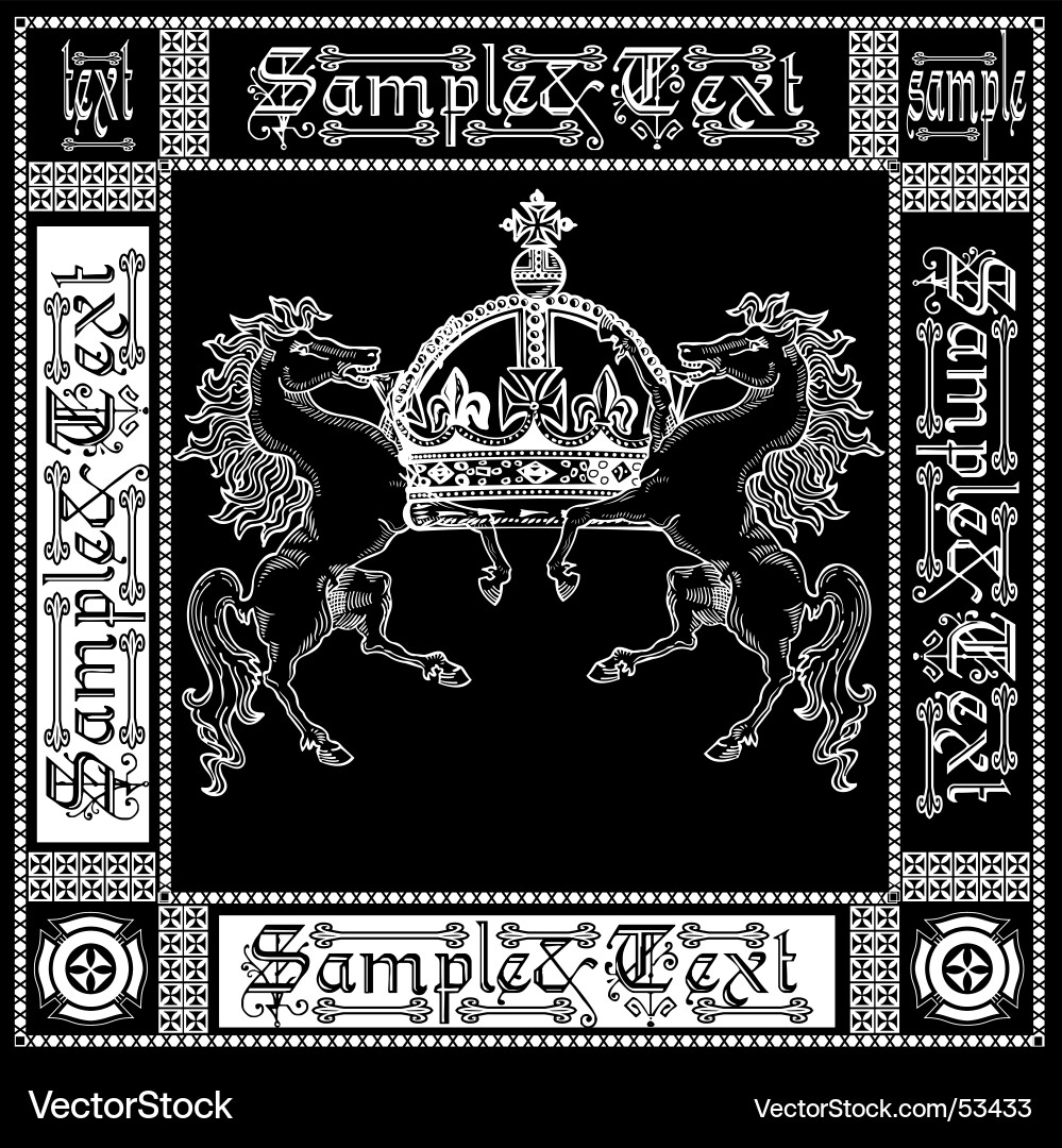 Ornate Medieval Heraldry vector image