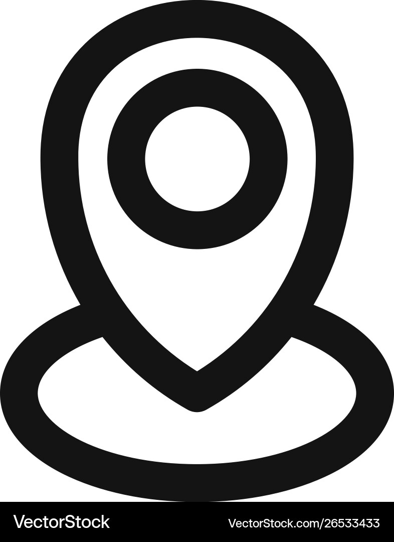Pin icon in modern style for web site and mobile Vector Image