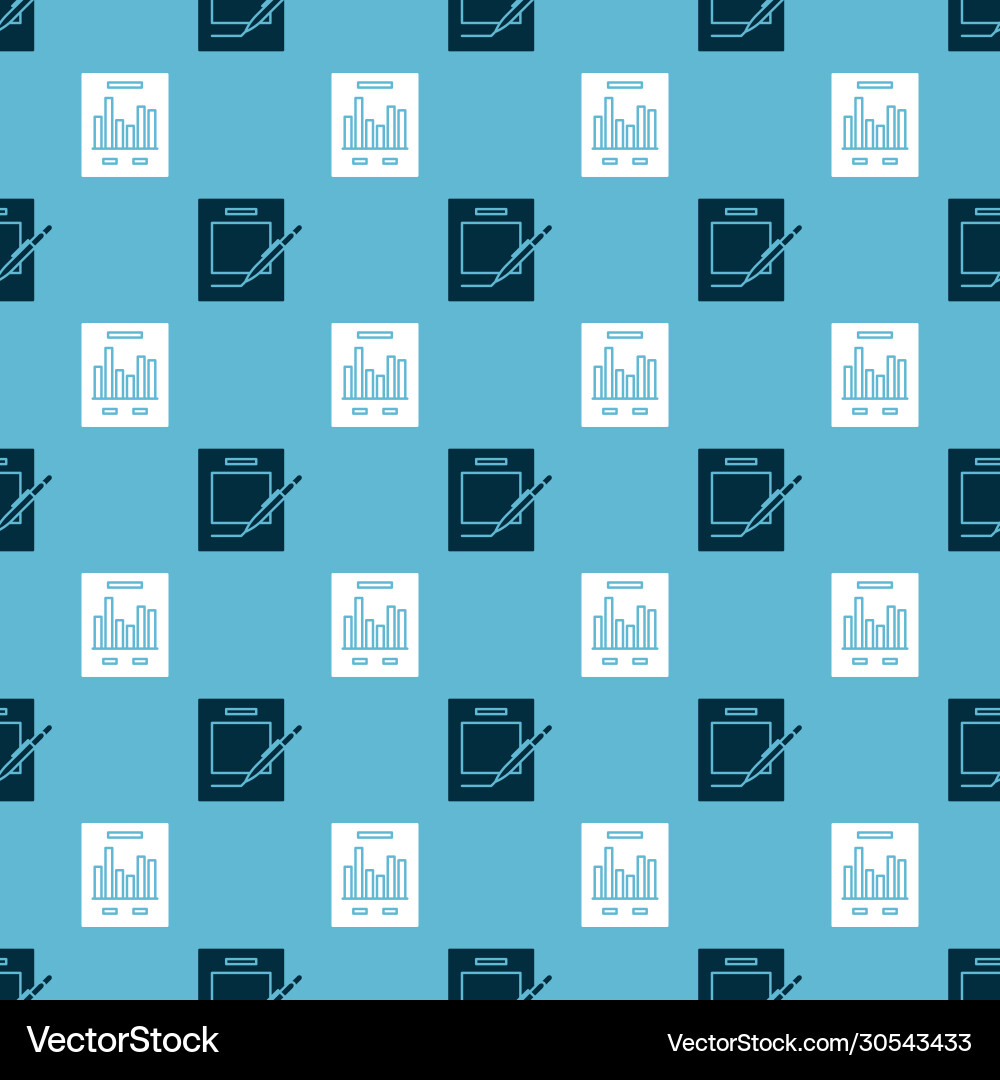 Set blank notebook and pen document with graph Set blank notebook and pen document with graph Vector Image