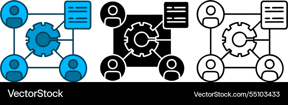 Teamwork collaboration workflow process system Teamwork collaboration workflow process system vector image