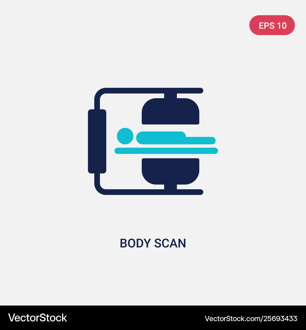 Two color body scan icon from artificial Two color body scan icon from artificial vector image