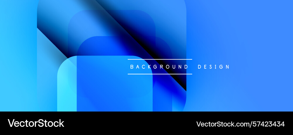 Abstract blue gradients overlap creating dynamic Vector Image