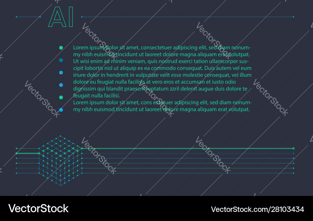Ai Maschine lernen tiefes Designelement Ai Maschine lernen tiefes Designelement vektorbild