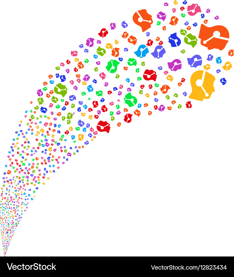 Call center operator source stream Vector Image