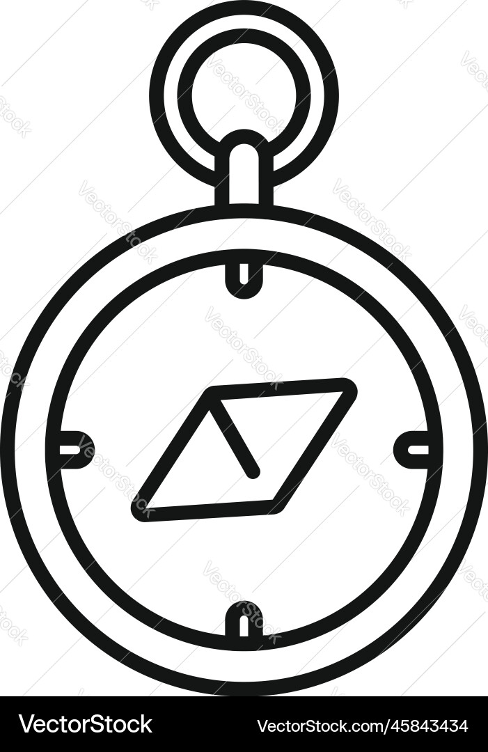Compass core values icon outline value Compass core values icon outline value vector image