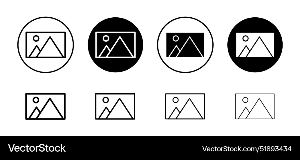 Default image icon set collection vector image