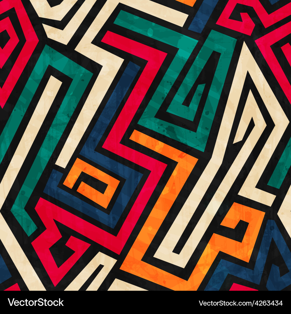 Grunge Lines Pattern - Retro Texture Vector Image