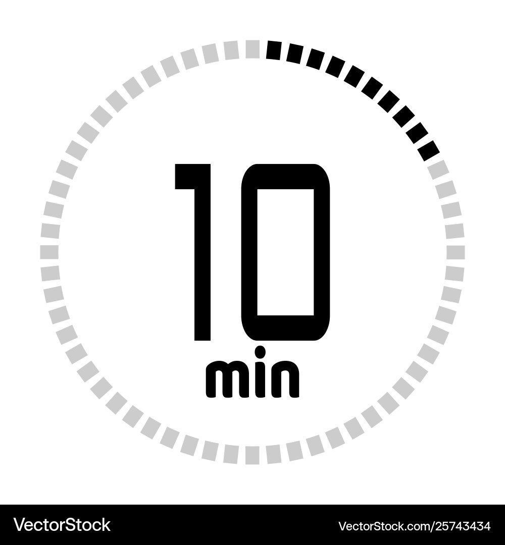 Minutes countdown timer Vector Image