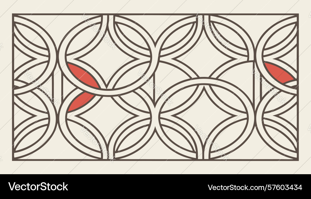 Stylized abstract pattern with repeating circular vector image