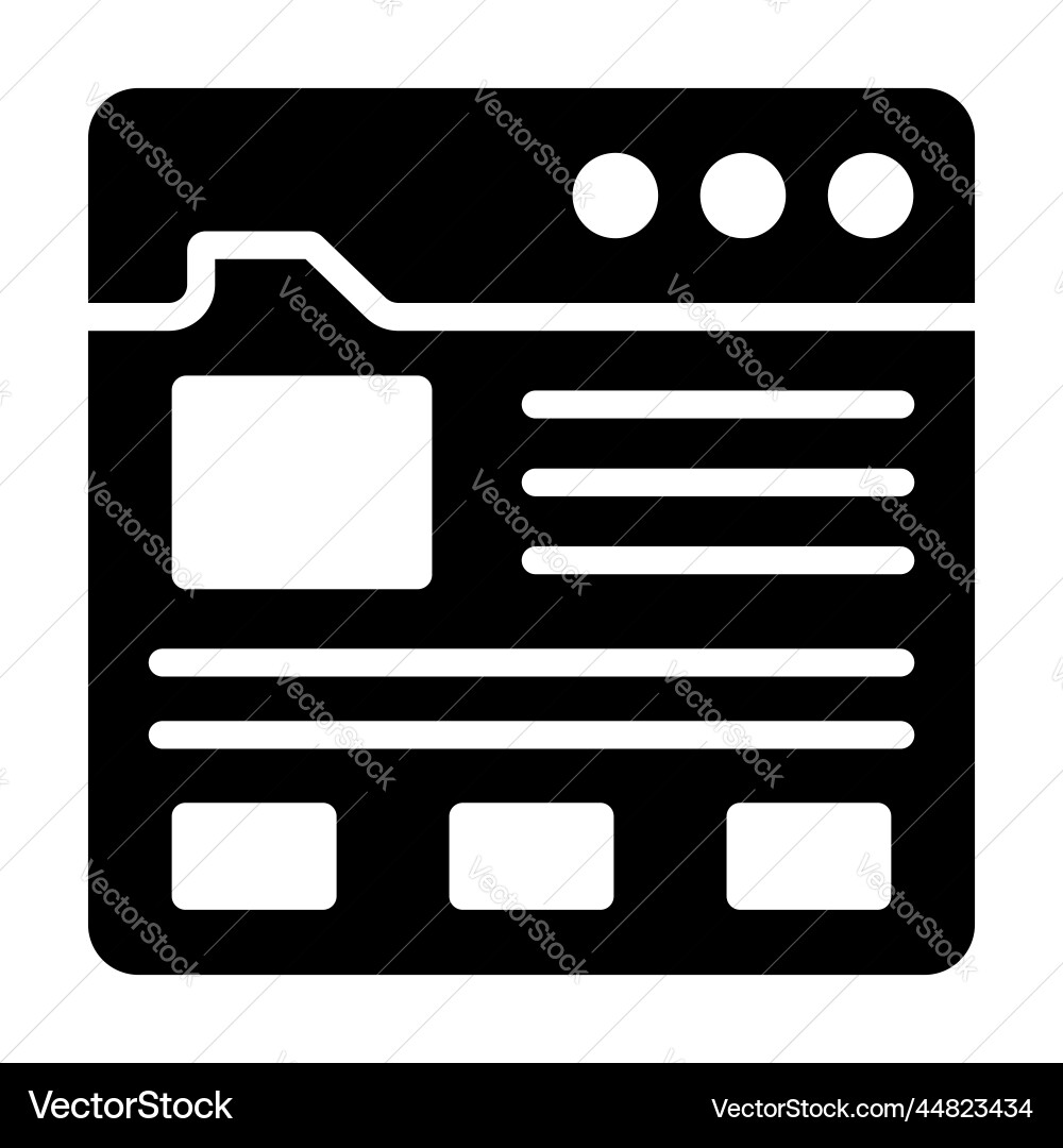 Web template icon user interface as a simple Vector Image